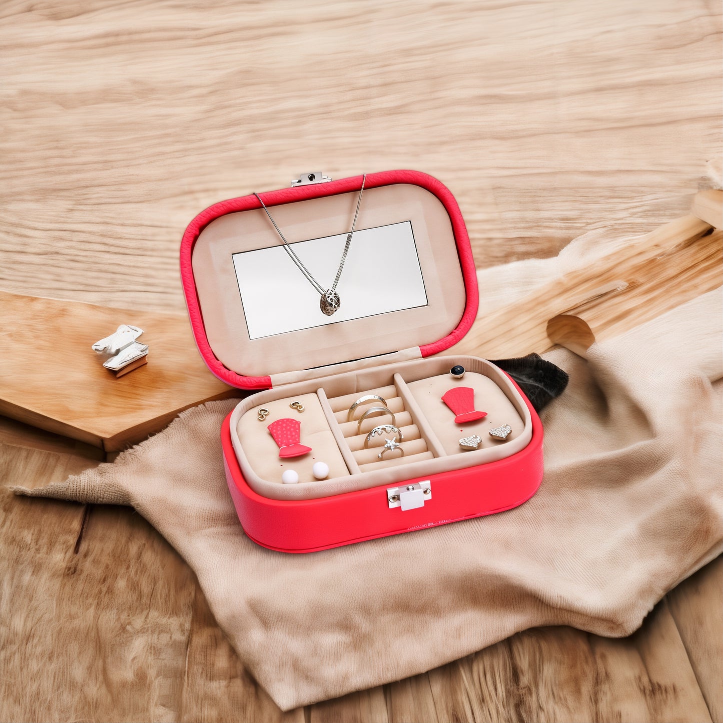Petit Coffret à Bagues & Boucles d'Oreilles