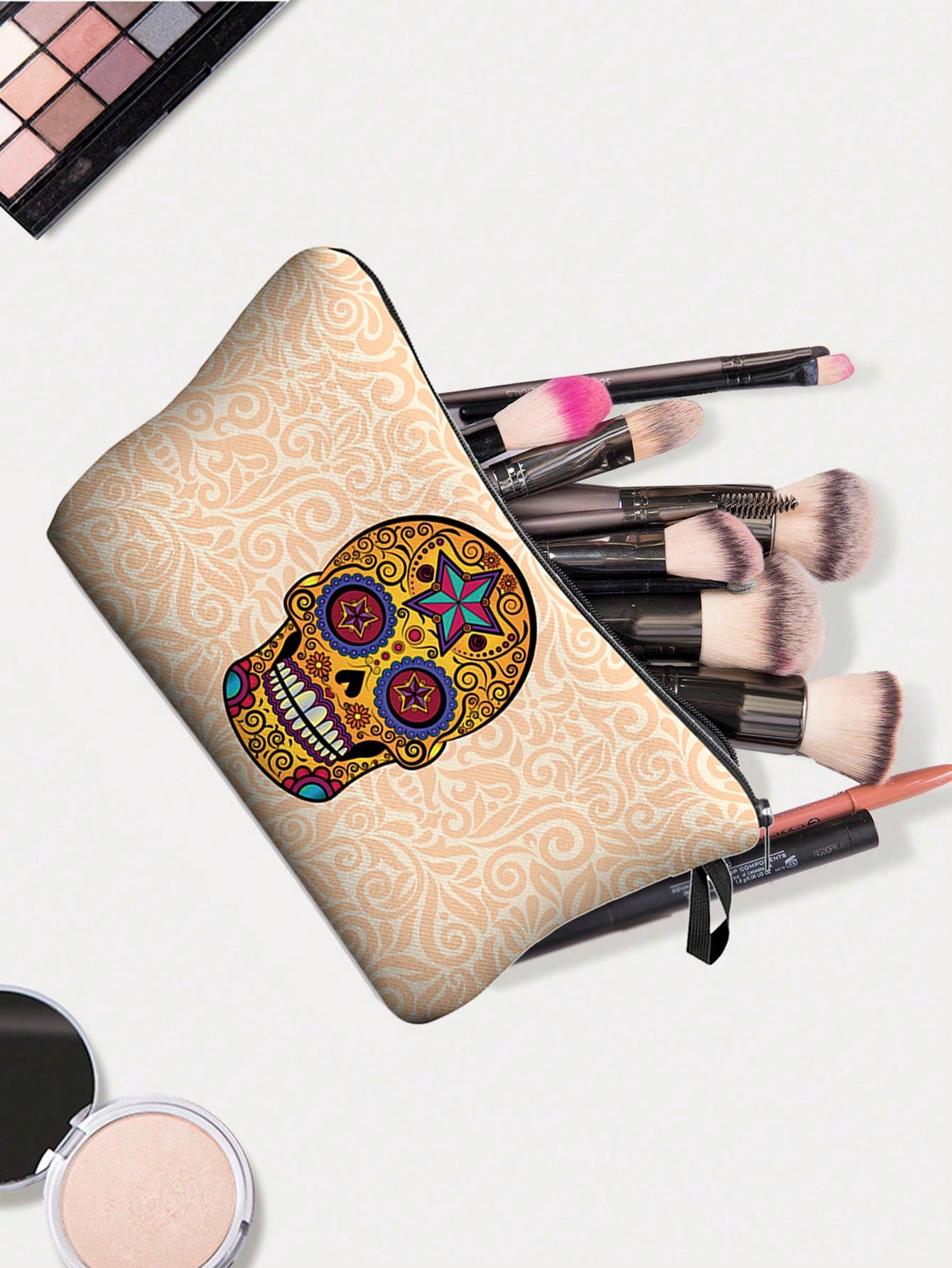 TROUSSE DE MAQUILLAGE TÊTE DE MORT MEXICAINE