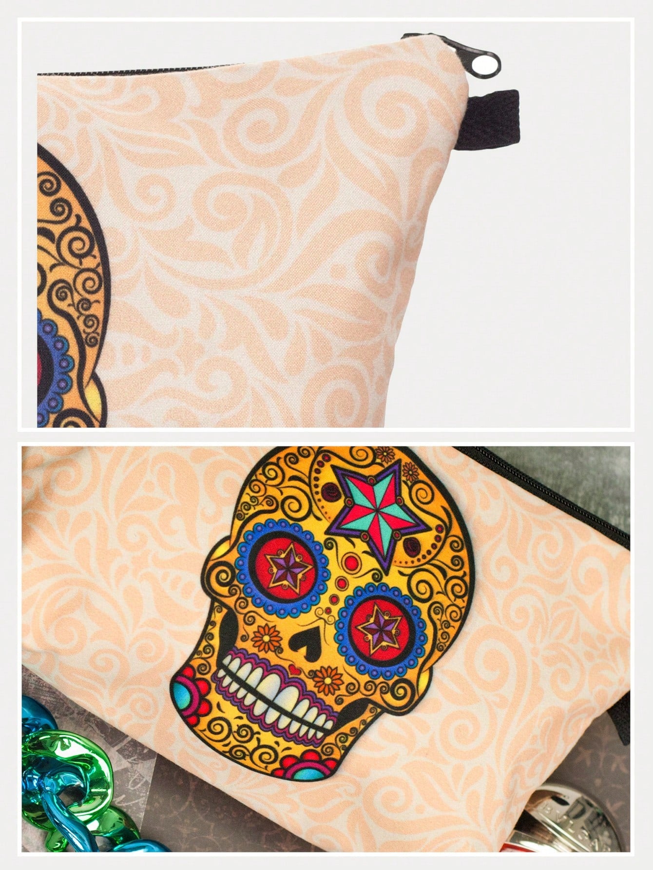 TROUSSE DE MAQUILLAGE TÊTE DE MORT MEXICAINE