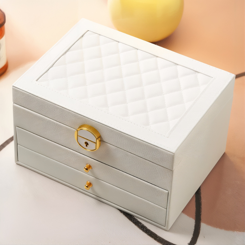 Boîte à bijoux luxueuse avec tiroirs