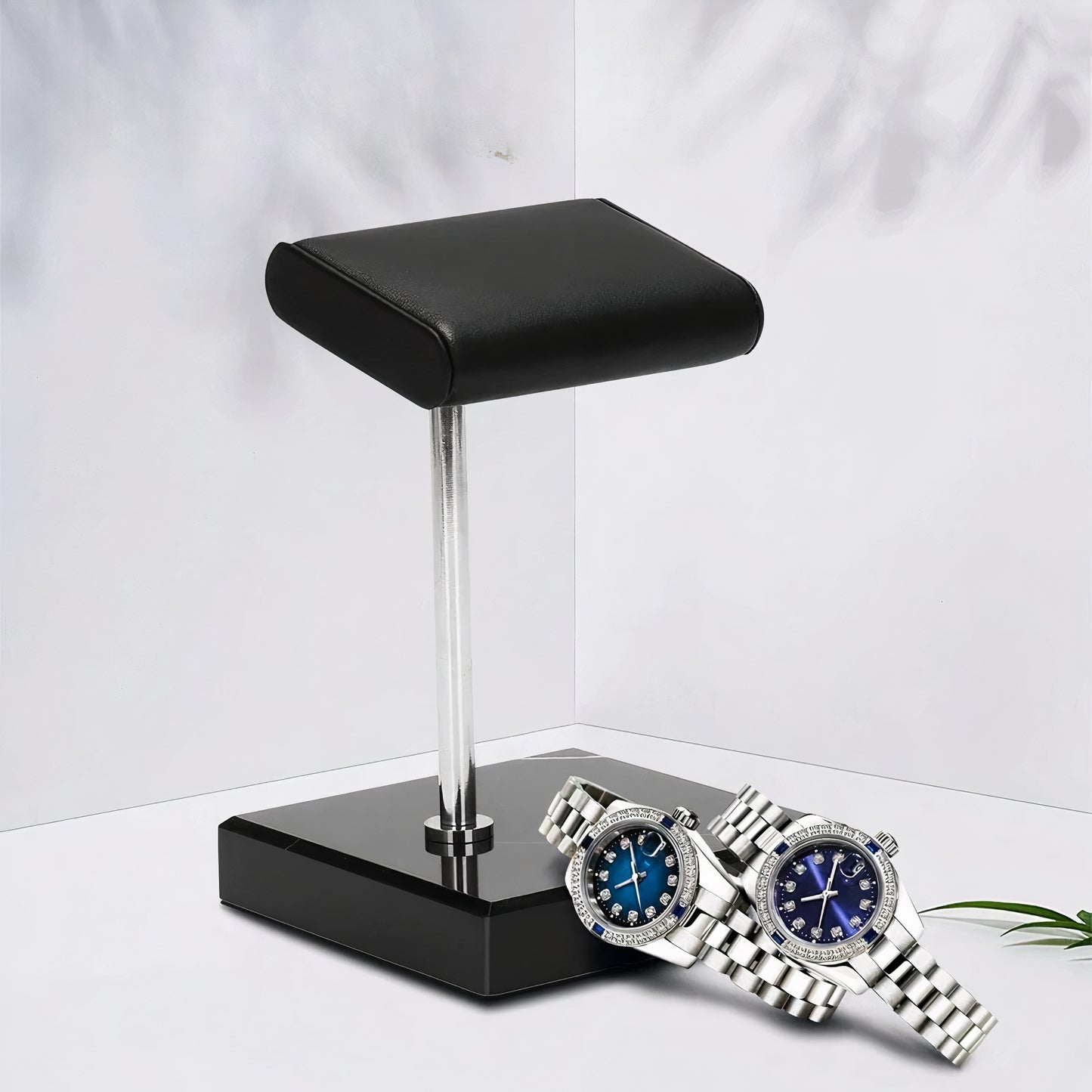 Support montre marbre noir