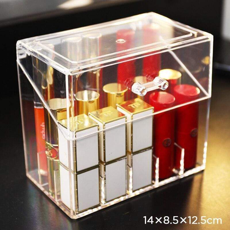 RANGEMENT ROUGE À LÈVRES TRANSPARENT À 15 COMPARTIMENTS