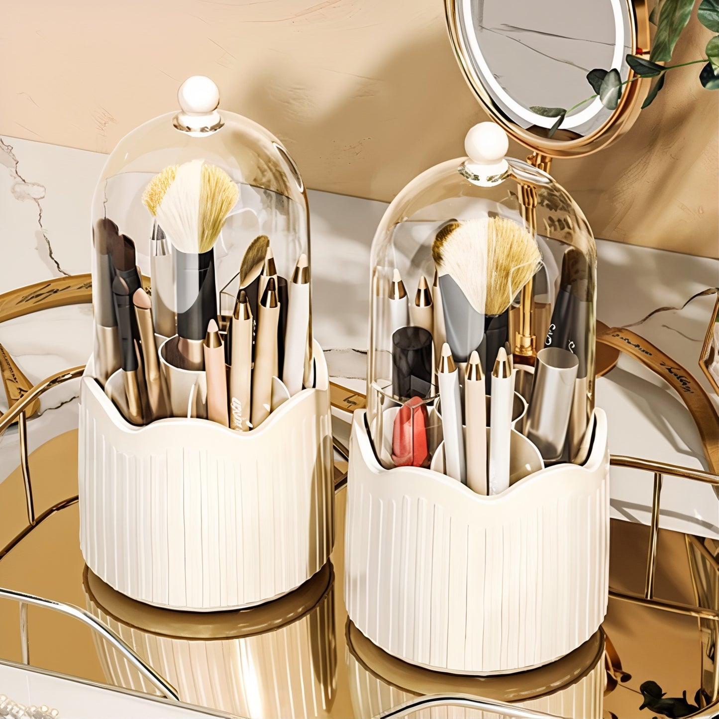 Organisateur de Maquillage avec Couvercle Protecteur