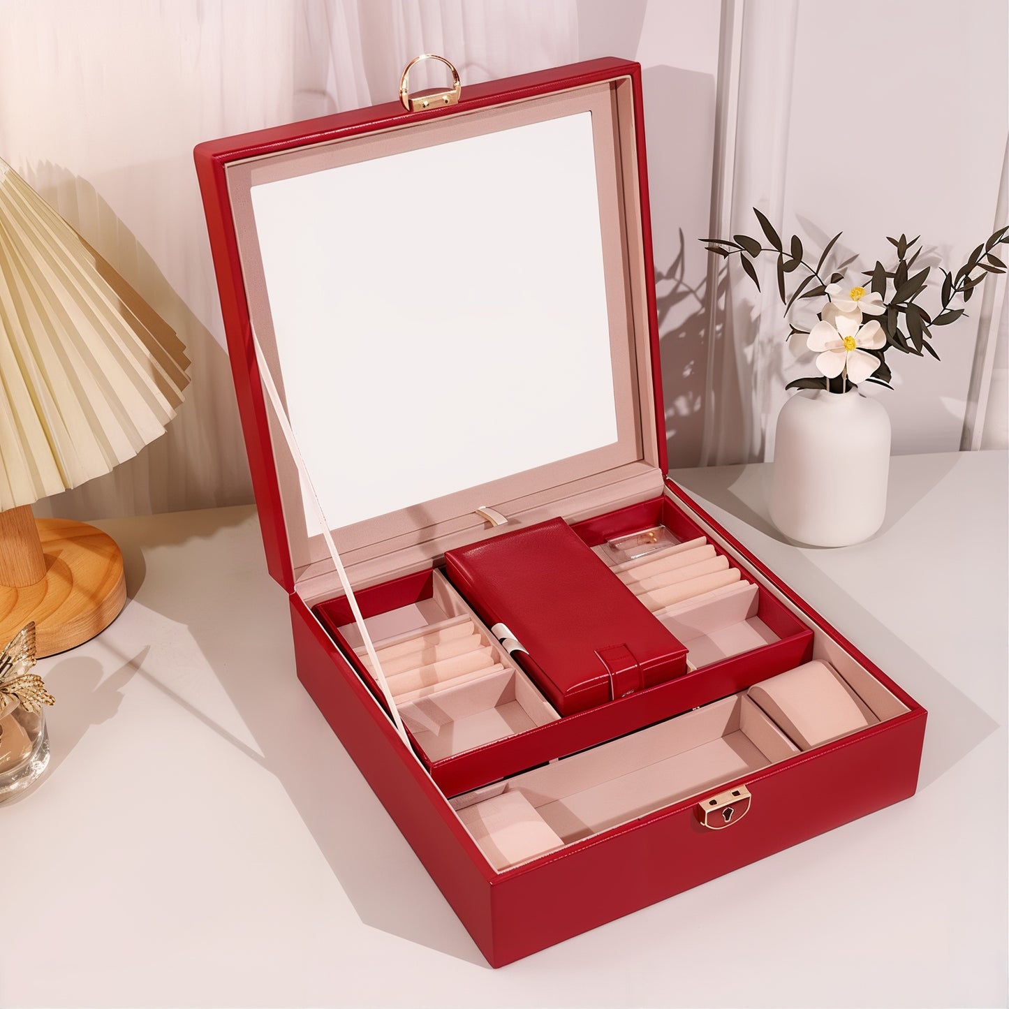 BOITE À BIJOUX AVEC MIROIR PROFESSIONNELLE