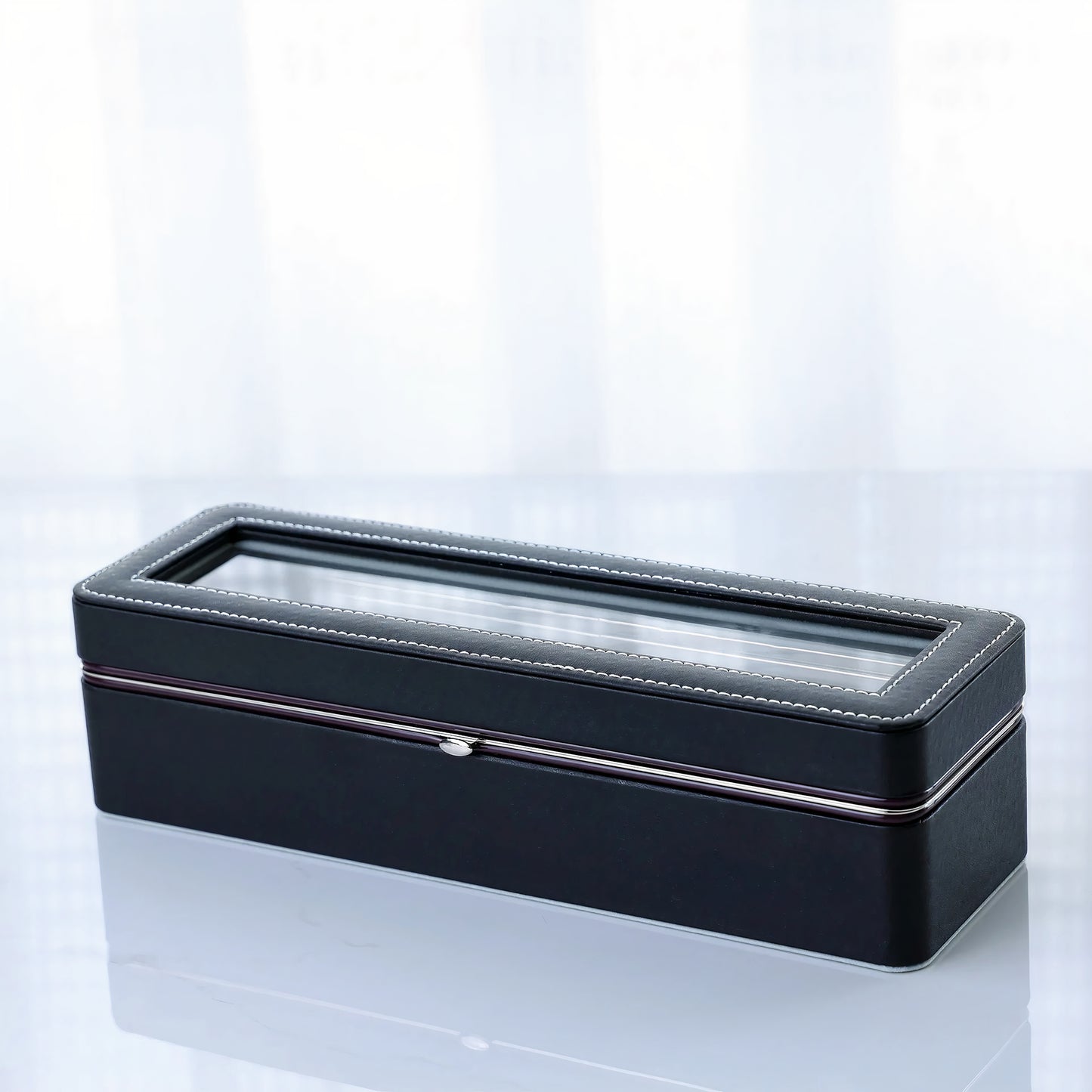 Boîte de rangement pour montres en cuir élégant