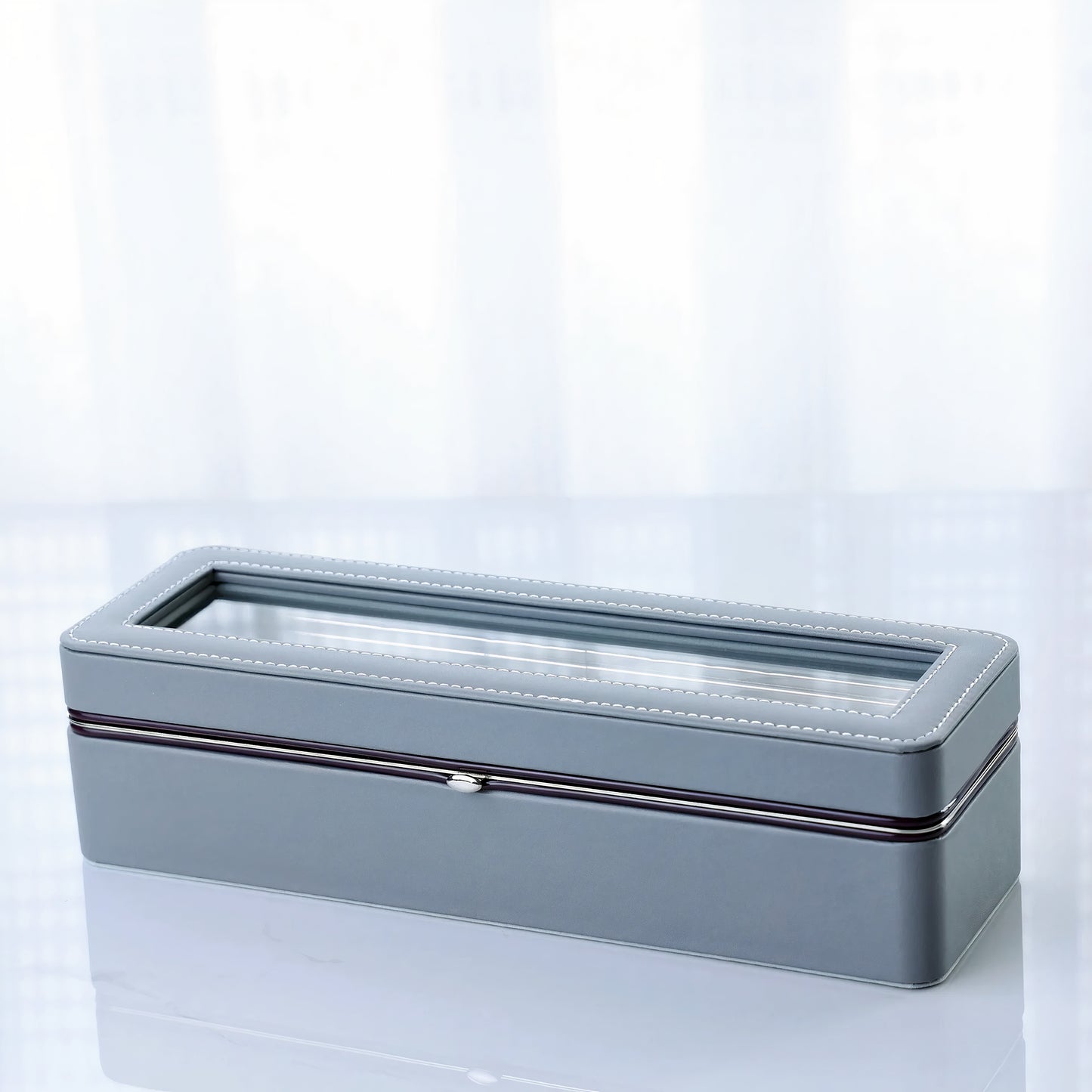 Boîte de rangement pour montres en cuir élégant