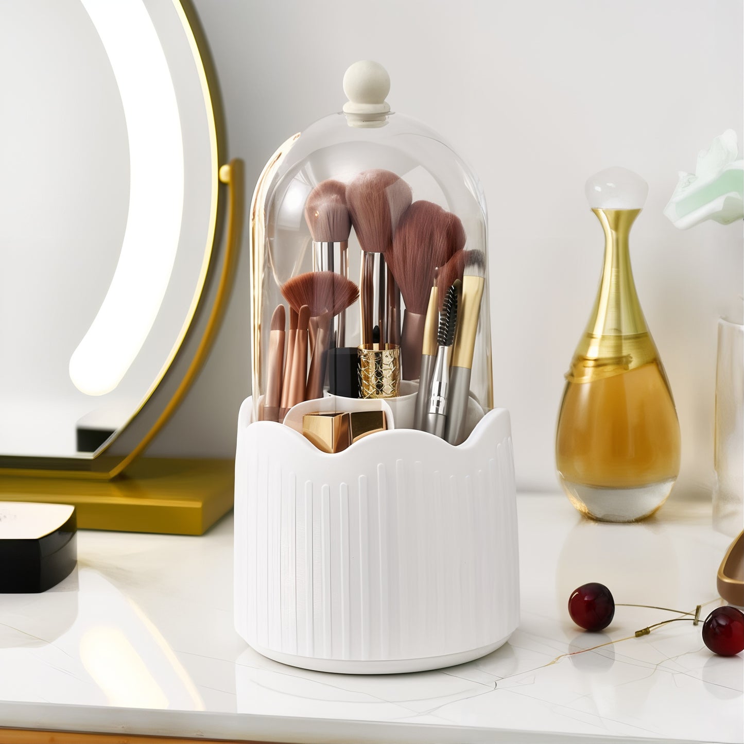 Organisateur de Maquillage avec Couvercle Protecteur