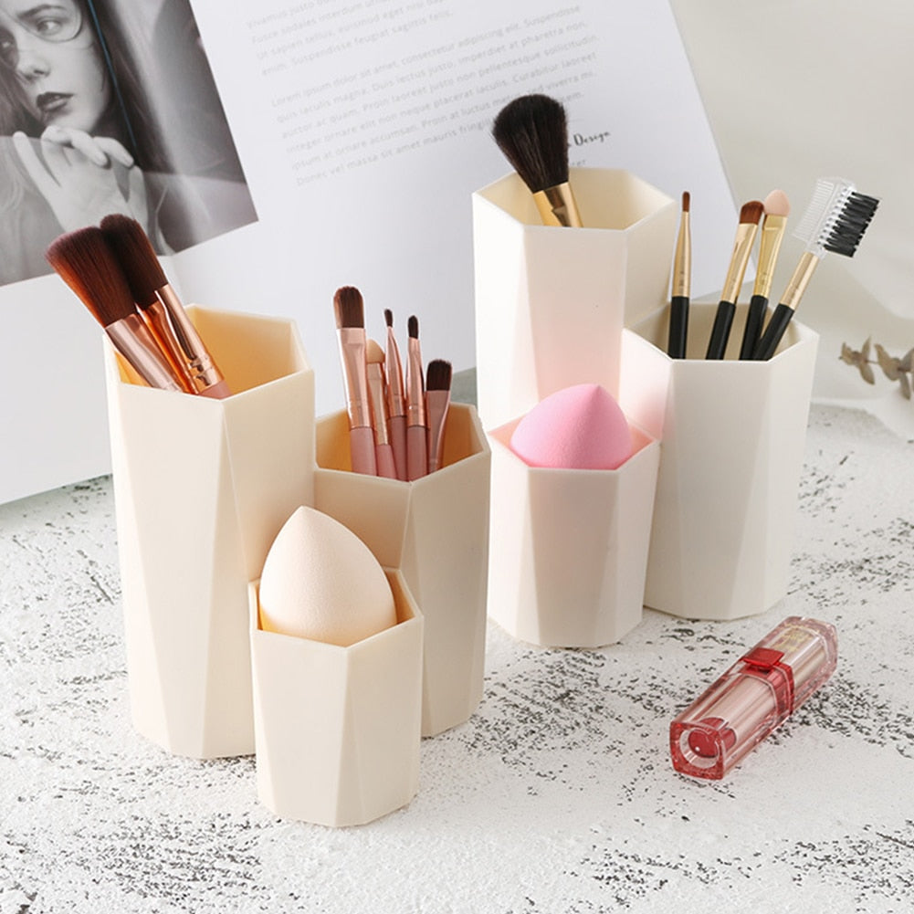 3 pots pour pinceaux de maquillage