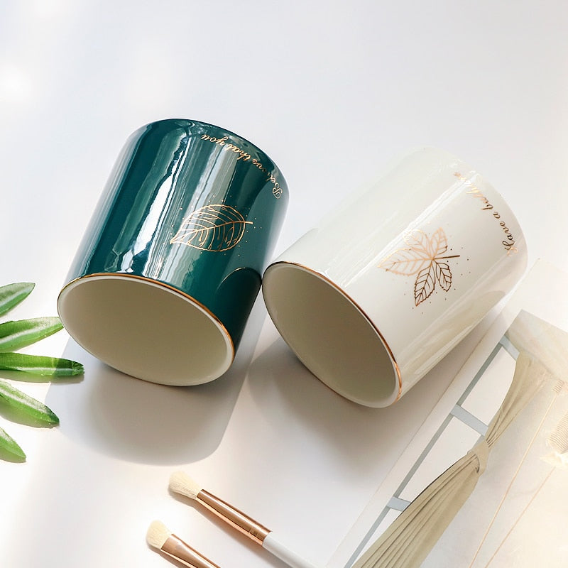 pot pinceaux maquillage en ceramique