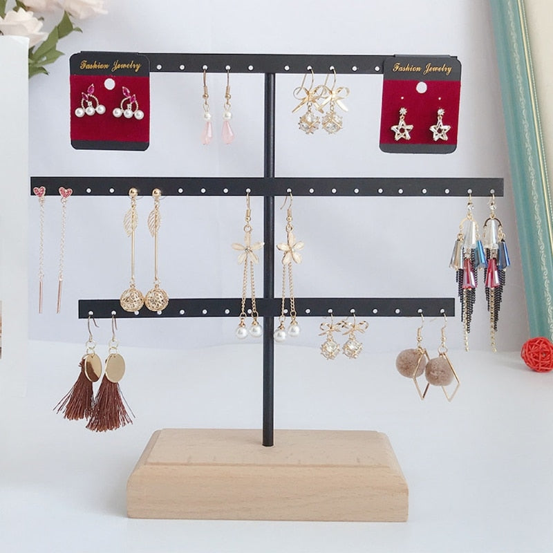 Porte boucles d'oreilles design 3 étages