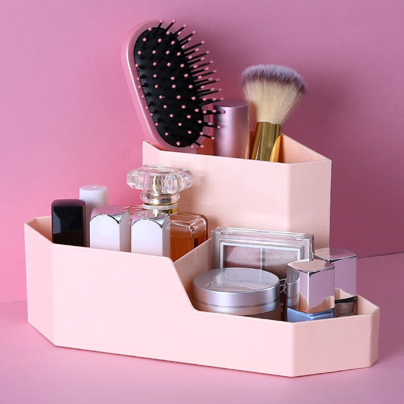 organisateur de maquillage en forme polygonale