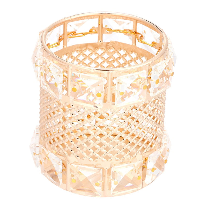 Pot à Pinceaux de Maquillage Design Cristal
