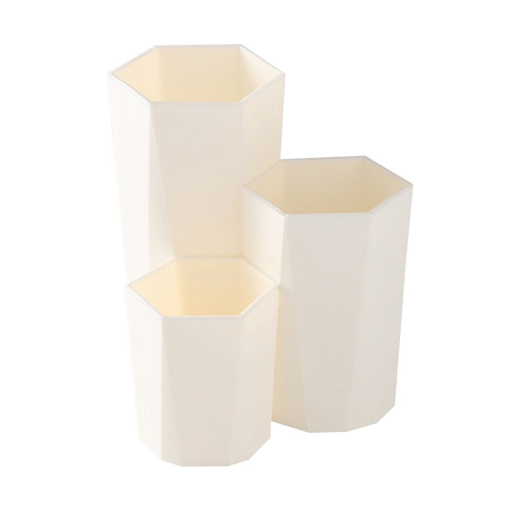 3 pots pour pinceaux de maquillage