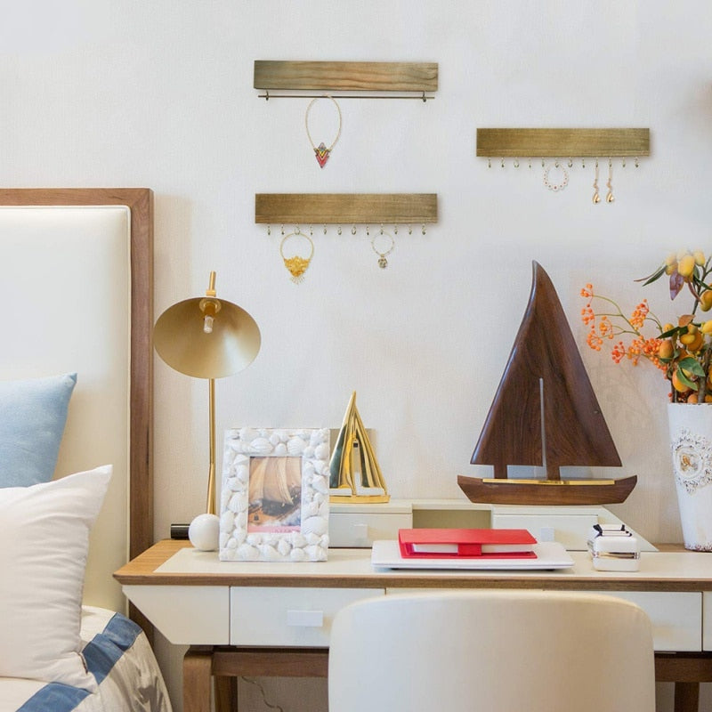 Porte bijoux mural en bois