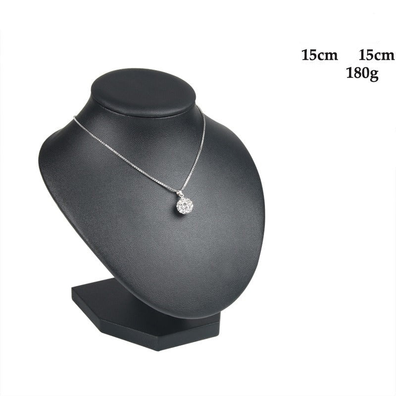 Buste porte bijoux noir