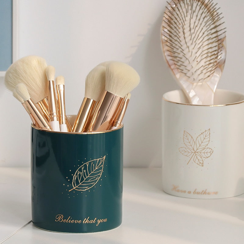 pot pinceaux maquillage en ceramique