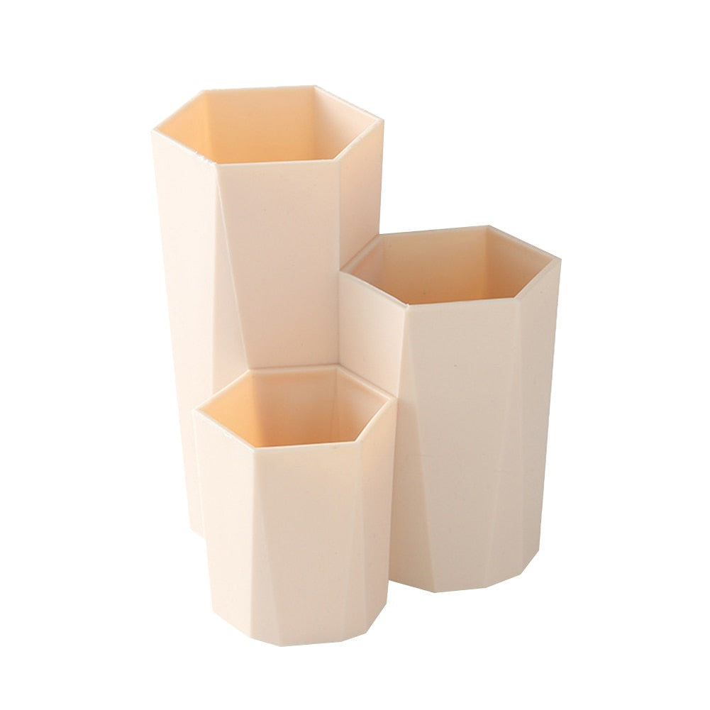 3 pots pour pinceaux de maquillage
