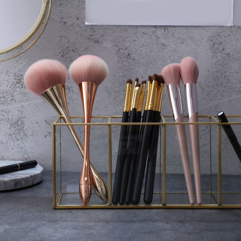 organisateur de maquillage compartiment en verre