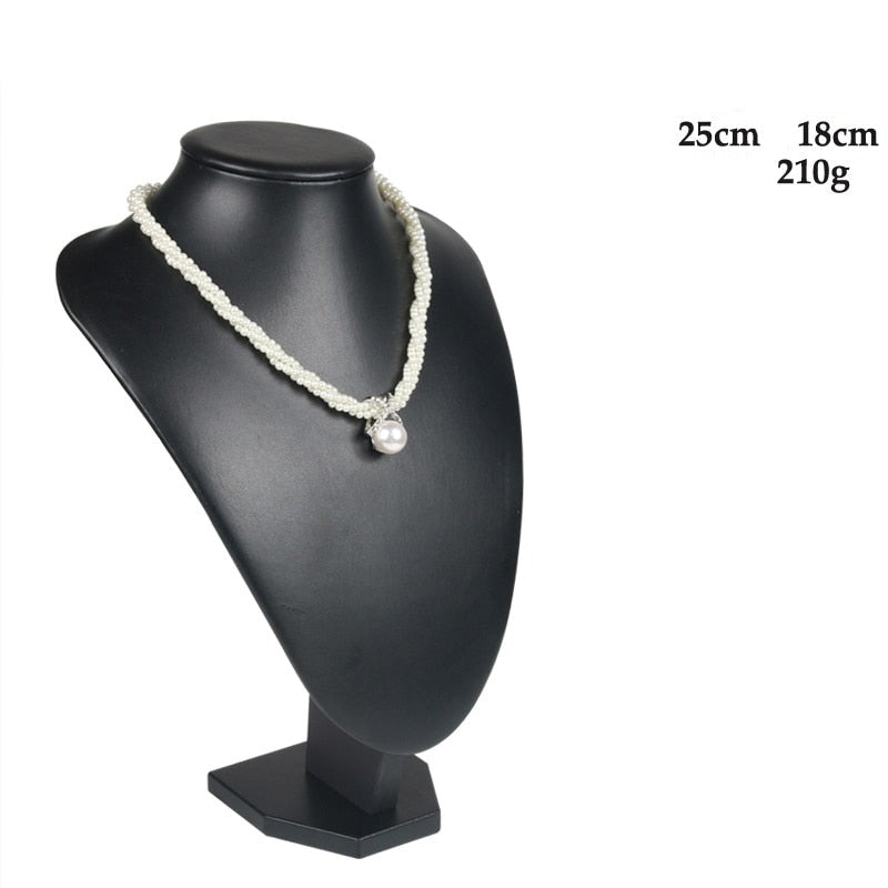 Buste porte bijoux noir