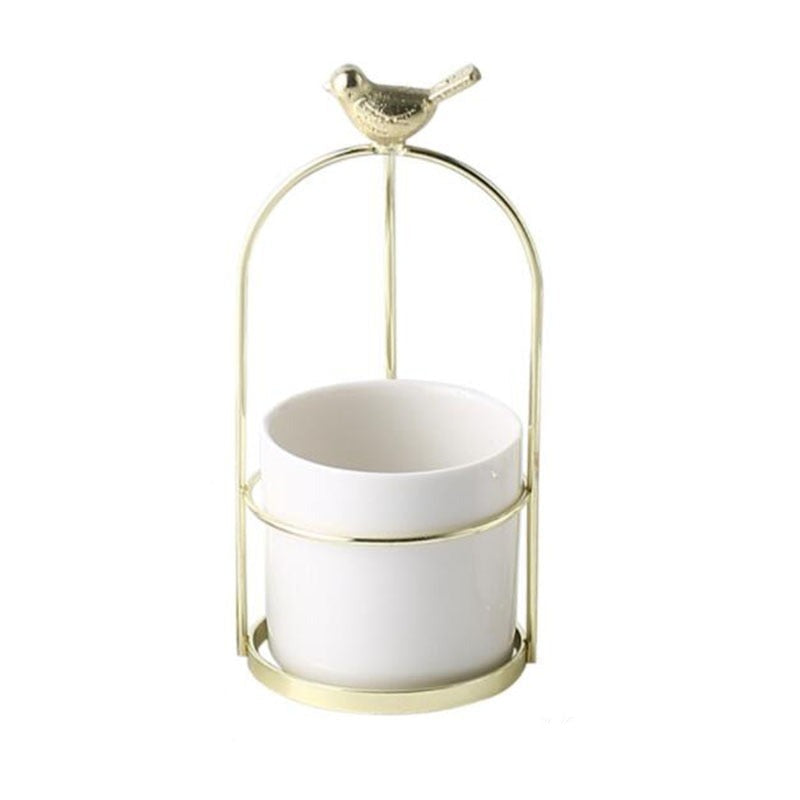 Rangement pinceaux de maquillage scandinave