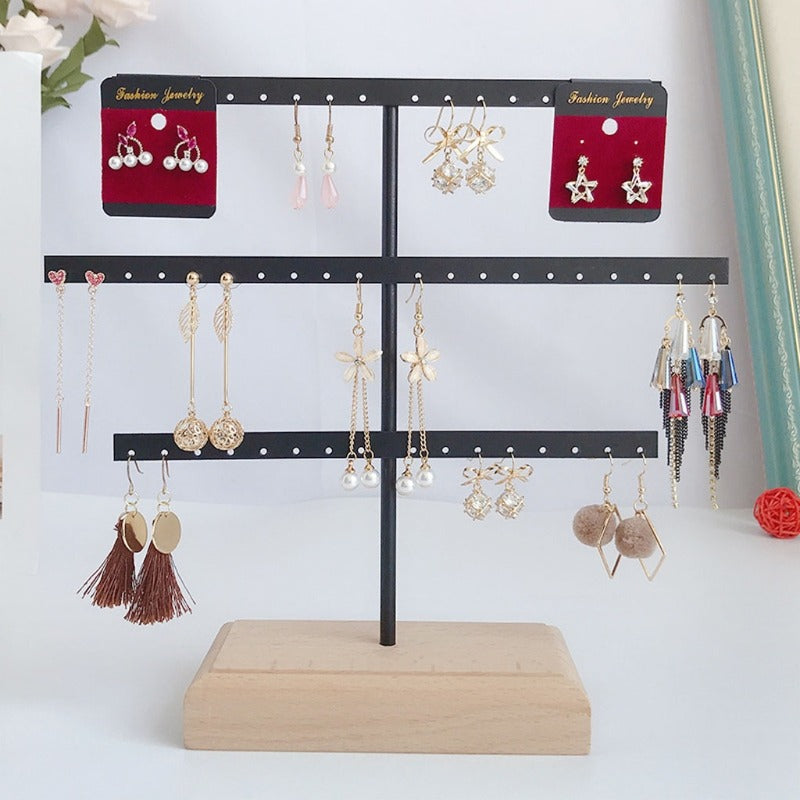 Porte boucles d'oreilles design 3 étages