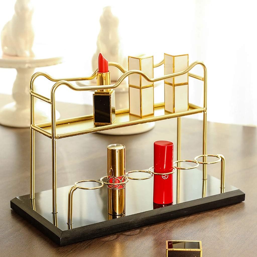 RANGEMENT DE MAQUILLAGE EN MARBRE DORÉ