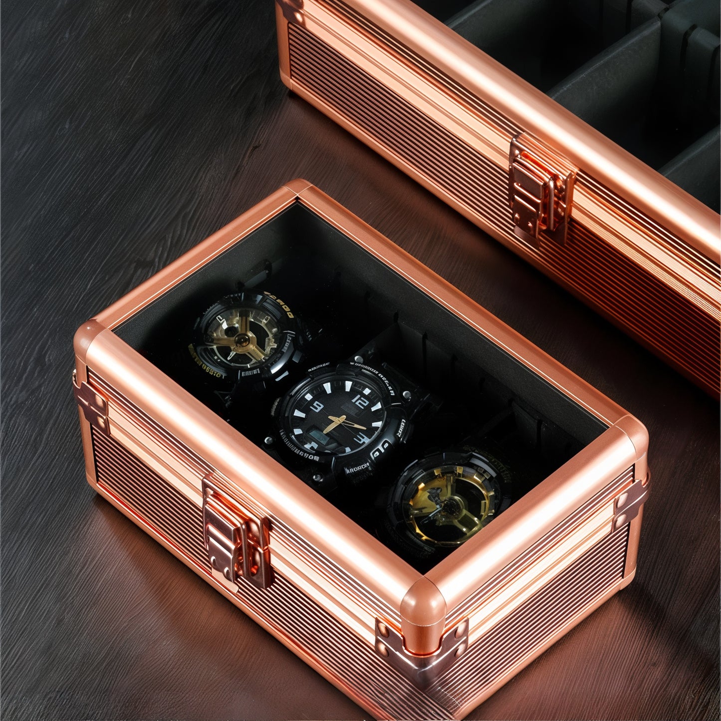 Boîte de Rangement pour Montres en Alliage d'Aluminium