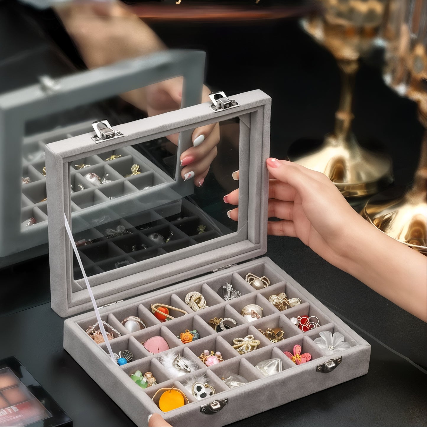 Coffret vitrine à bijoux