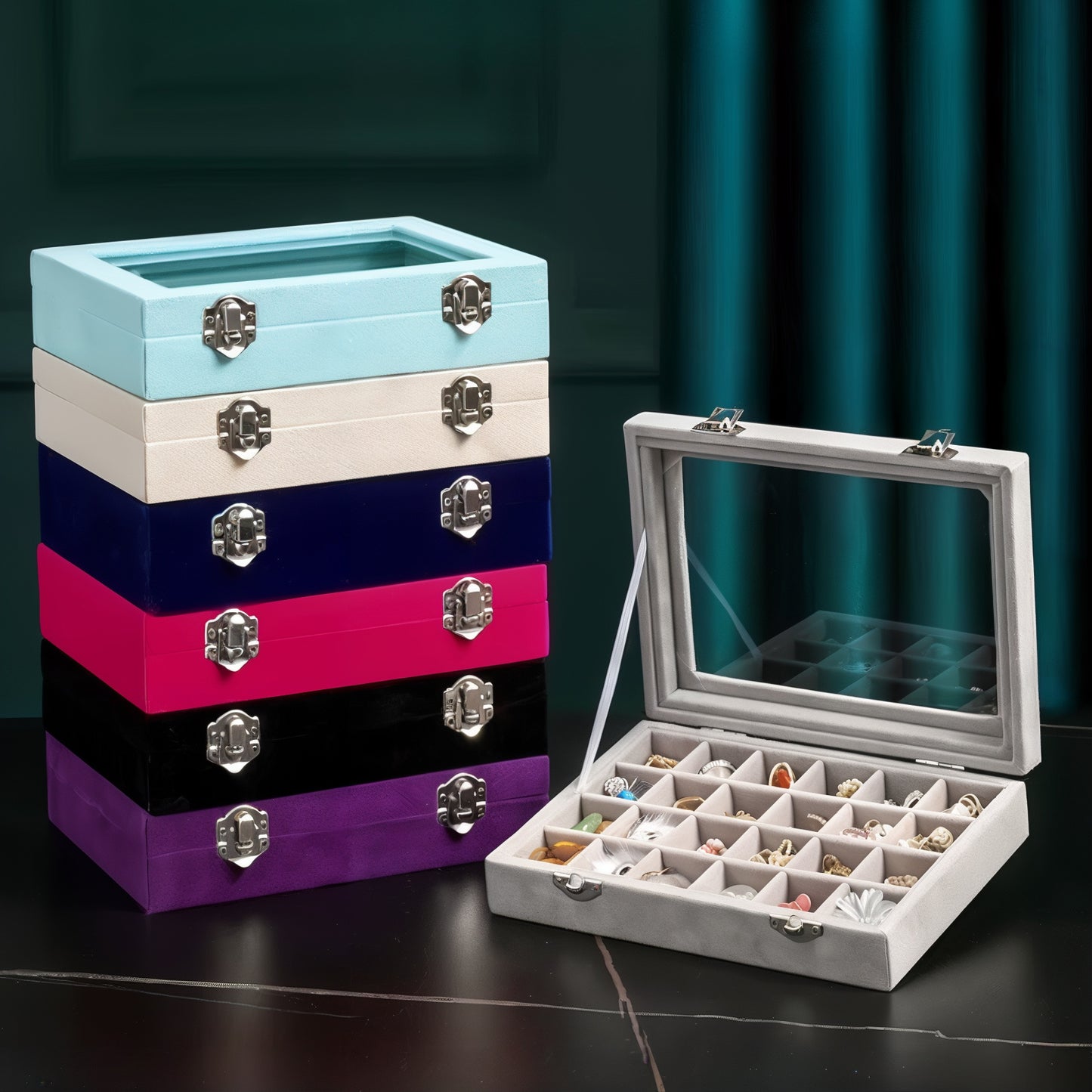 Coffret vitrine à bijoux