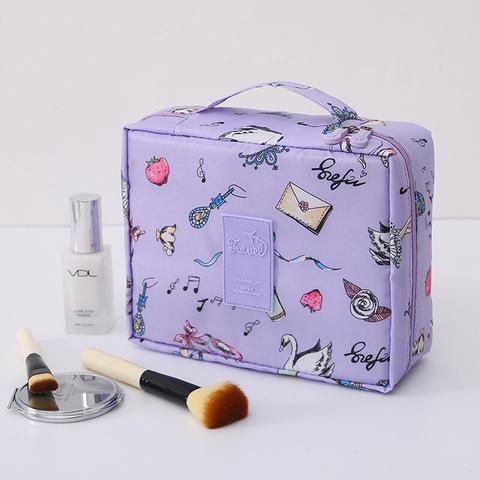 TROUSSE DE MAQUILLAGE VIOLETTE À MOTIF