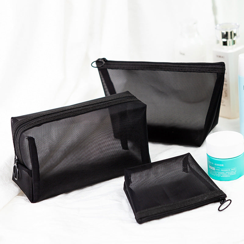 TROUSSE DE MAQUILLAGE 3 EN 1 NOIR TRANSPARENTE