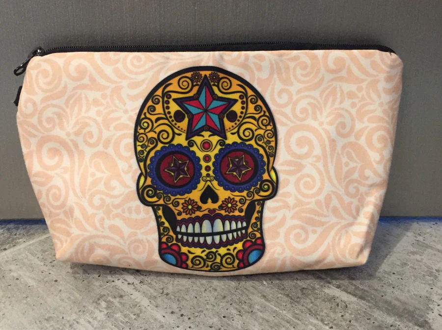 TROUSSE DE MAQUILLAGE TÊTE DE MORT MEXICAINE