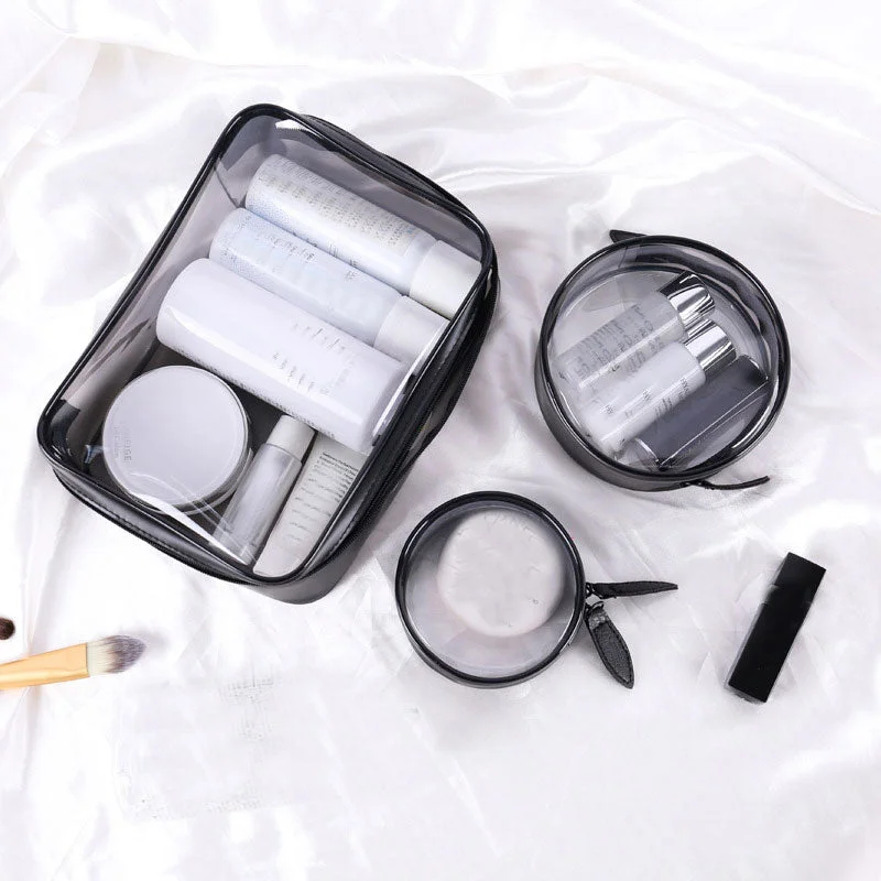 KIT DE TROUSSE DE MAQUILLAGE 3 EN 1 TRANSPARENTE