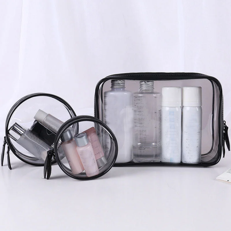 KIT DE TROUSSE DE MAQUILLAGE 3 EN 1 TRANSPARENTE