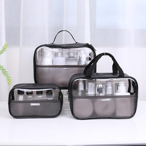 KIT DE TROUSSE DE MAQUILLAGE NOIR TRANSPARENTE