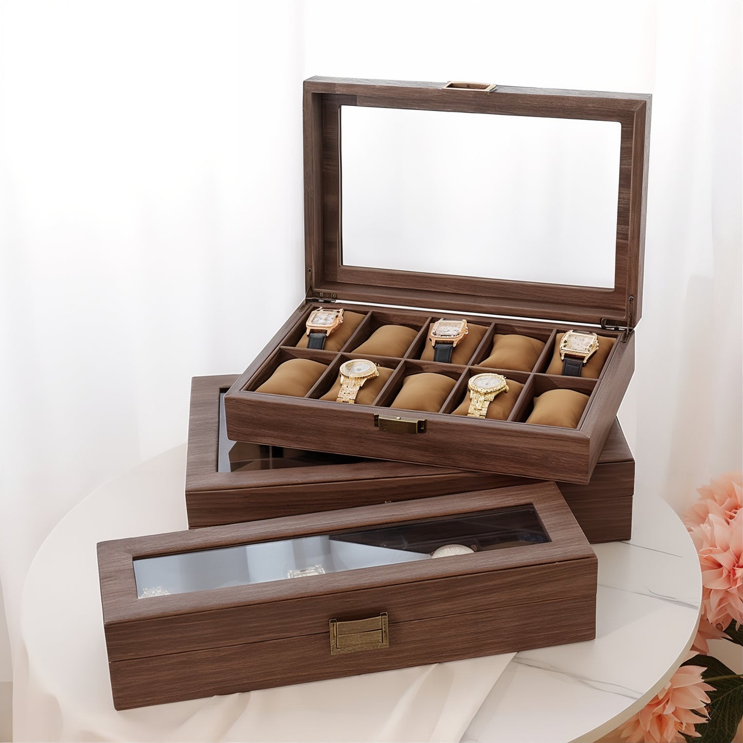 Boîte de Rangement pour Montres élégante